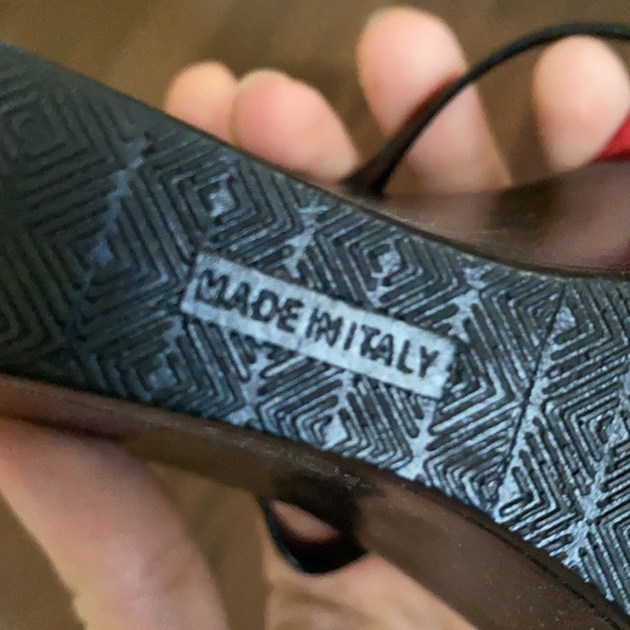 Made in Italy genuine leather wedge Sandals - Picture 6 of 8